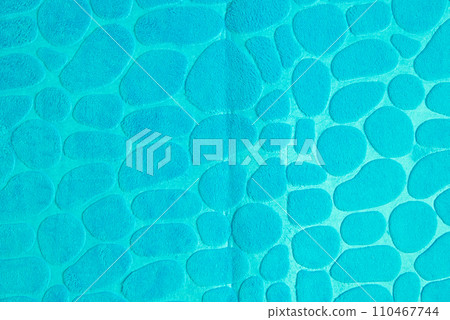 New bath mat isolated on white. Bathroom rug 110467744
