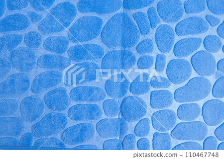 New bath mat isolated on white. Bathroom rug New bath mat isolated on white. Bathroom rug 110467748