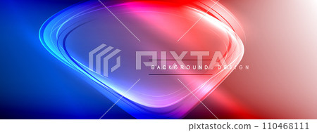 Vector abstract background - liquid transparent bubble shapes on fluid gradient with shadows and light effects 110468111