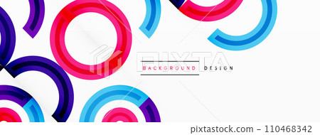 Colorful circle abstract background. Template for wallpaper, banner, presentation, background 110468342