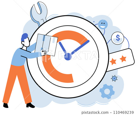Product to service model. Vector illustration. Cooperation among different departments is crucial for delivering seamless products and services Customer support plays significant role in enhancing 110469239