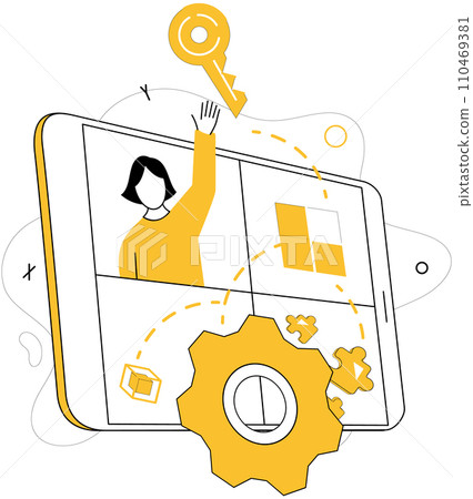 Business thinking vector illustration. The symphony success is orchestrated by harmonious notes business thinking Strategy and analysis build bridges over river challenges in business thinking Business thinking vector illustration. The symphony success is orchestrated by harmonious notes business thinking Strategy and analysis build bridges over river challenges in business thinking 110469381