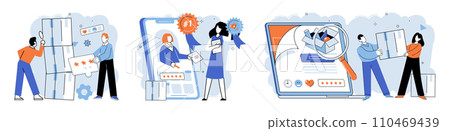 Quality control. Vector illustration. Exploring different quality control methods can lead to process optimization The certificate serves as procompliance with quality standards Verification Quality control. Vector illustration. Exploring different quality control methods can lead to process optimization The certificate serves as procompliance with quality standards Verification 110469439