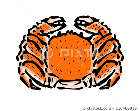 A simple illustration of a hairy crab 110469919