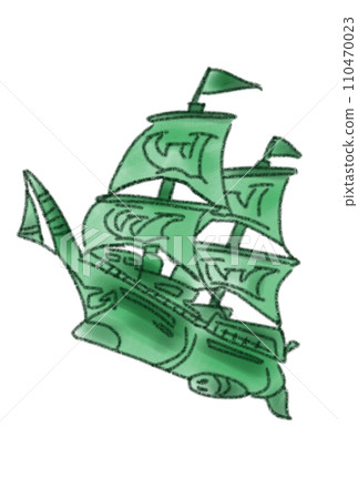 A Western-style sailing ship heralds the dawn of Japan A Western-style sailing ship heralds the dawn of Japan 110470023