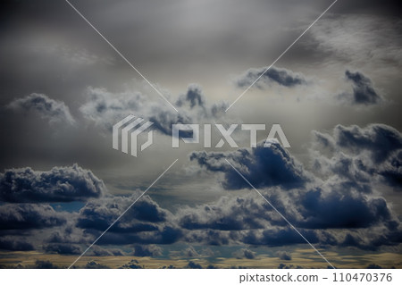 wonderful clouds against the warm sky wonderful clouds against the warm sky 110470376