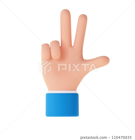 3d Cartoon character hand 3d Cartoon character hand 110470835