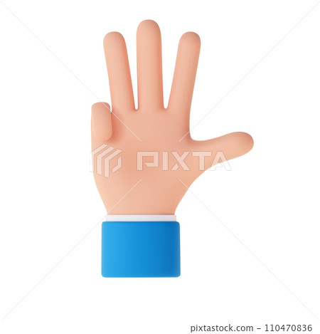 3d Cartoon character hand 3d Cartoon character hand 110470836