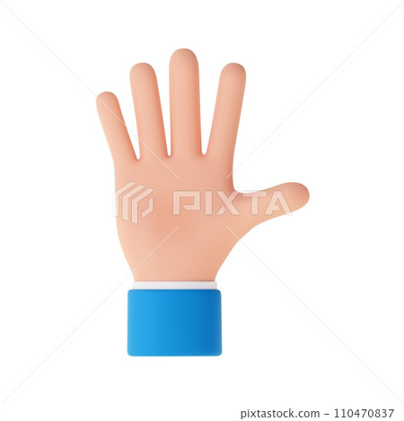 3d Cartoon character hand 3d Cartoon character hand 110470837