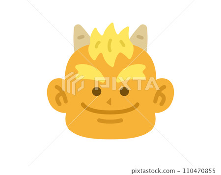 Illustration of yellow demon icon 110470855