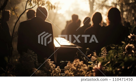 Death, funeral and coffin 110471450