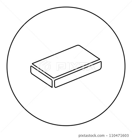 Bag of cement paper sack package component powder icon in circle round black color vector illustration image outline contour line thin style Bag of cement paper sack package component powder icon in circle round black color vector illustration image outline contour line thin style 110471603