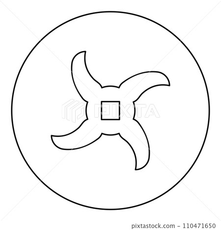 Knife for meat grinder mincer chopper accessory spare component part icon in circle round black color vector illustration image outline contour line thin style Knife for meat grinder mincer chopper accessory spare component part icon in circle round black color vector illustration image outline contour line thin style 110471650