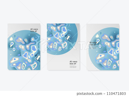 Abstract modern graphic elements. Dynamical blue forms and shapes. Vector banners with flowing liquid shapes Abstract modern graphic elements. Dynamical blue forms and shapes. Vector banners with flowing liquid shapes 110471803