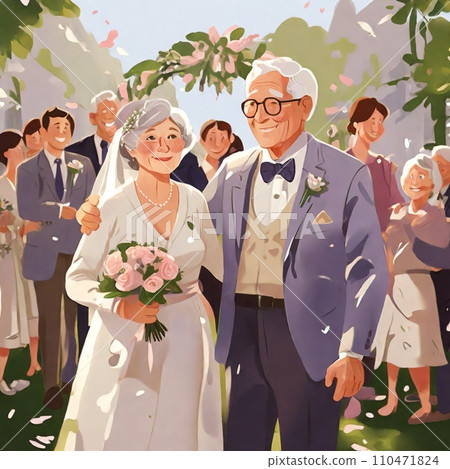 elderly wedding elderly wedding 110471824