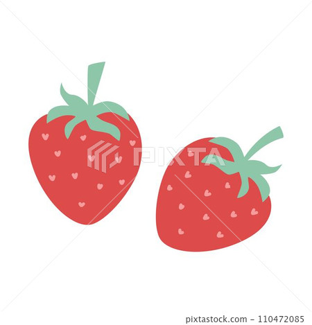 Ripe strawberry clip art vector illustration 110472085