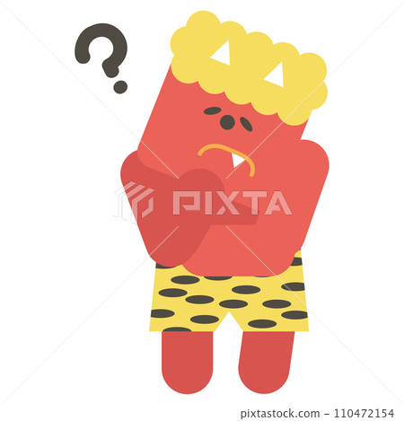 Red demon with doubts Red demon with doubts 110472154