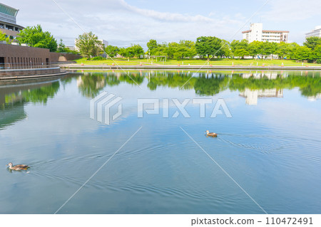 Toyama Prefecture, Tomiwa Canal Kansui Park scenery Toyama Prefecture, Tomiwa Canal Kansui Park scenery 110472491