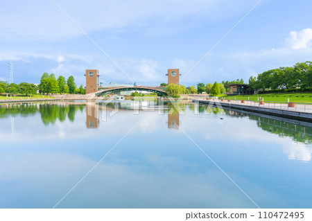 富山縣富輪運河環水公園風景 富山縣富輪運河環水公園風景 110472495