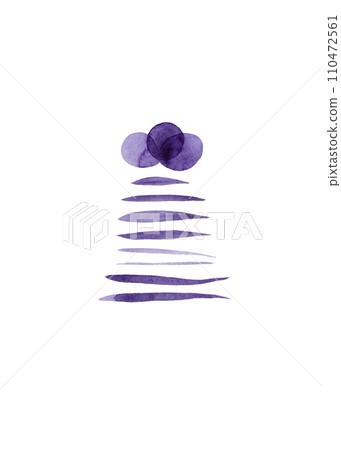Fantasy flower. Abstract silhouette of a flower in watercolor Fantasy flower. Abstract silhouette of a flower in watercolor 110472561