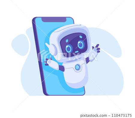 Artificial Intelligence and Digital Brain Neural Network from Smartphone Screen Vector Illustration Artificial Intelligence and Digital Brain Neural Network from Smartphone Screen Vector Illustration 110473175