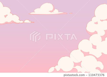 Background material_sunset and thunderclouds Background material_sunset and thunderclouds 110473376