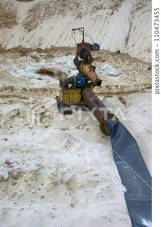 Sand extraction, sand quarry, sandy ground Sand extraction, sand quarry, sandy ground 110473455