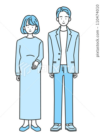 Young couple pregnant wife and husband 110474010