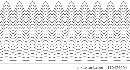 A set of wavy zigzag horizontal wiggly lines A set of wavy zigzag horizontal wiggly lines 110474604