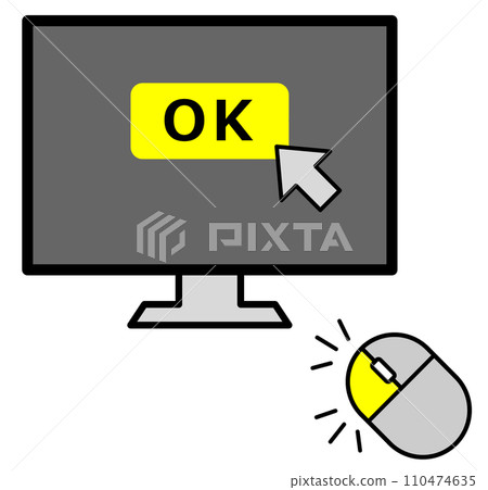 滑鼠雙擊電腦螢幕上的「確定」圖示確認圖解 110474635