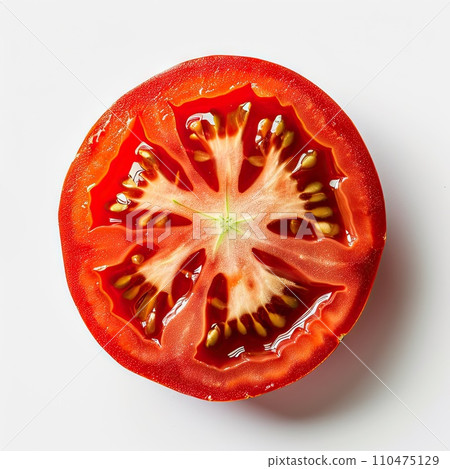 Tomato slice isolated on white background Tomato slice isolated on white background 110475129