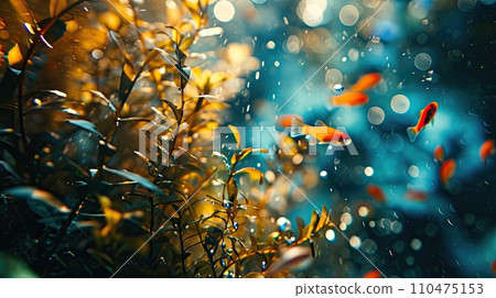 underwater seascape with fish background, 110475153