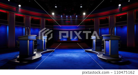 Studio for debates between usa candidates 110475162