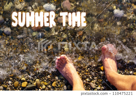 Hello Summer. Sea vacation travel concept tourism and resorts. Summer holidays Hello Summer. Sea vacation travel concept tourism and resorts. Summer holidays 110475221