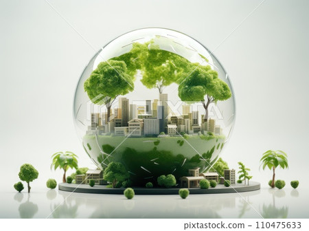 ESG economy environmental protection concept sustainable development climate change green energy recycle, Net zero and carbon neutral, green company concept. 110475633