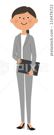 拿著電腦穿西裝的女人 拿著電腦穿西裝的女人 110476722