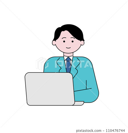 A man working on a laptop A man working on a laptop 110476744