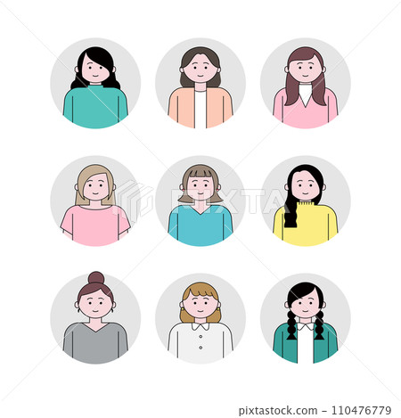 各種婦女的插圖集 各種婦女的插圖集 110476779