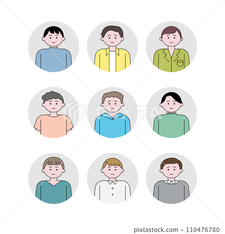 Illustration set of various men Illustration set of various men 110476780