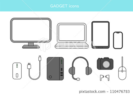 Gadget illustration set 110476783