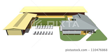 3D illustration of building project 3D illustration of building project 110476868