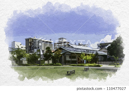 水彩風格 越前蘆原溫泉 蘆原浪漫館 福井縣蘆原市 110477027