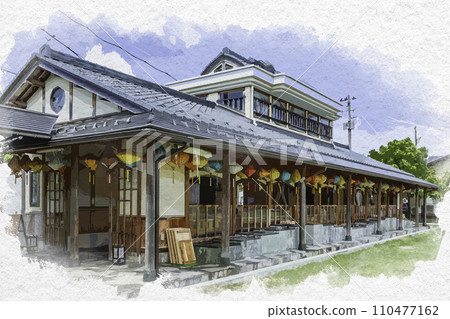 水彩風格 越前蘆原溫泉 福井縣蘆原市蘆休市 110477162