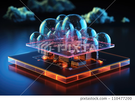 Business cloud computing: digital screen with application cloud service at neon style Business cloud computing: digital screen with application cloud service at neon style 110477200