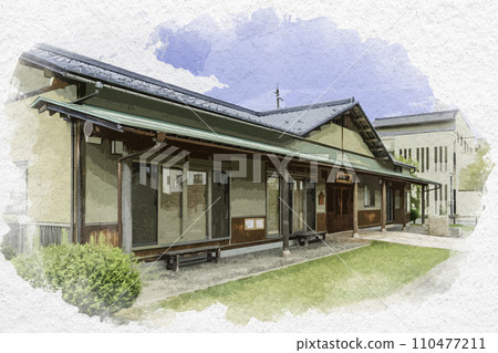 水彩風格 越前蘆原溫泉傳統藝術中心 福井縣蘆原市 水彩風格 越前蘆原溫泉傳統藝術中心 福井縣蘆原市 110477211