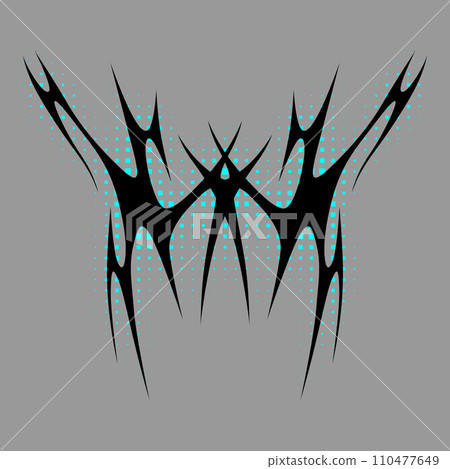 Cyber sigilism design. Neo tribal gothic style tattoo. 110477649