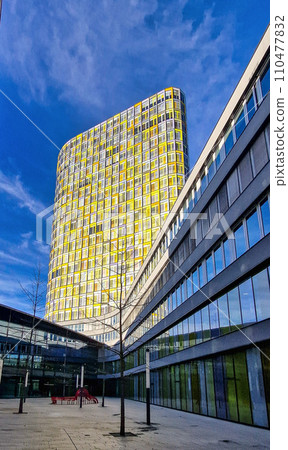 Facade of the headquarters of the ADAC, ADAC-Zentrale at Munich, Germany, Facade of the headquarters of the ADAC, ADAC-Zentrale at Munich, Germany, 110477832