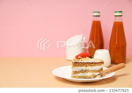 Tasty and delicious food concept - carrot cake Tasty and delicious food concept - carrot cake 110477925