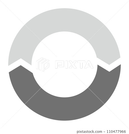 循環圖 2 部分黑色 循環圖 2 部分黑色 110477966