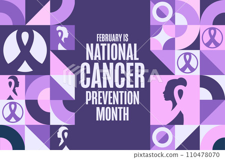February is National Cancer Prevention Month. Holiday concept. Template for background, banner, card 110478070